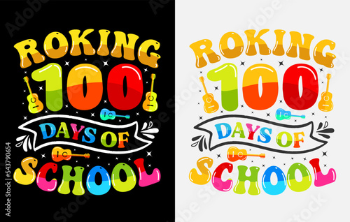 100th days of school t shirt , hundred days t shirt design set