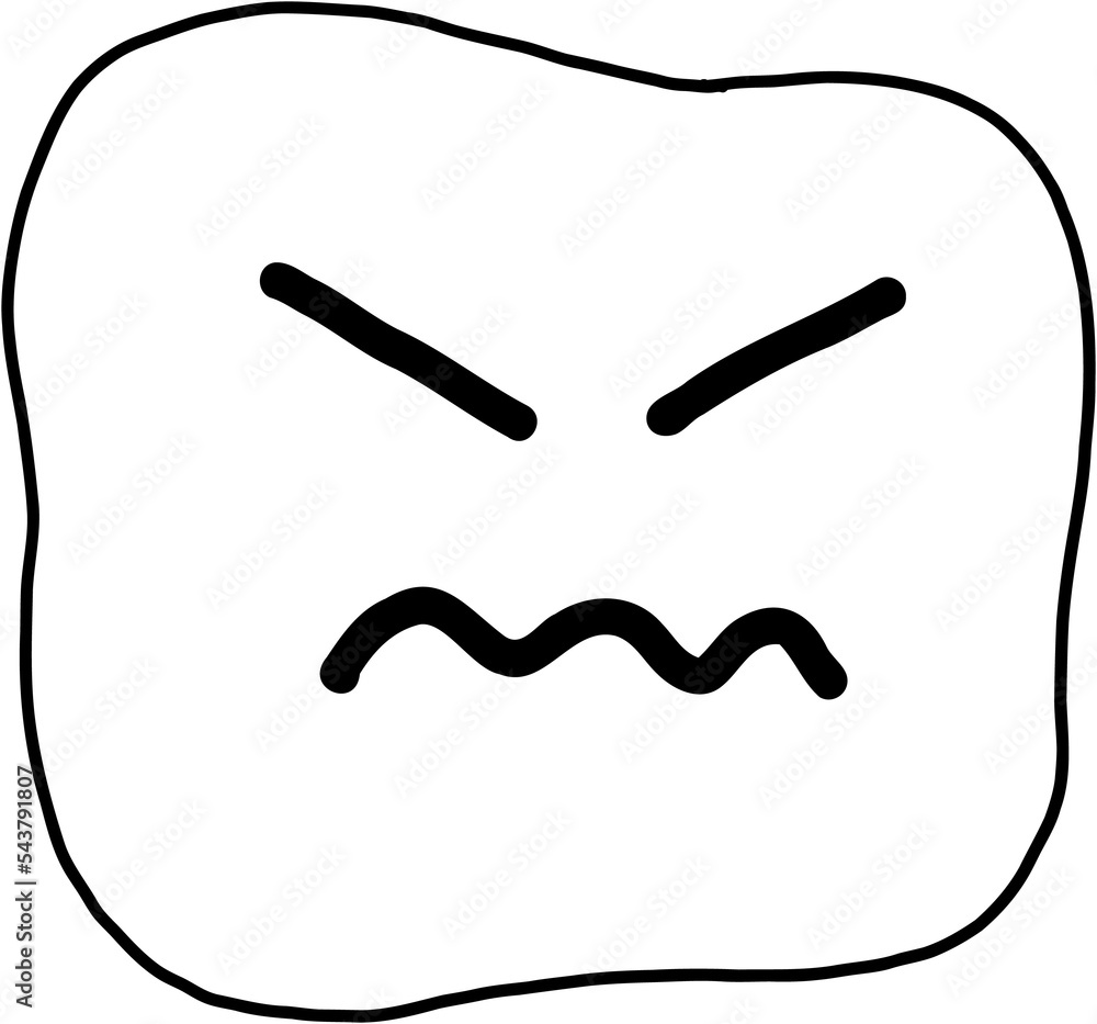 doodle freehand drawing of face expression. doodle freehand drawing of face expression.