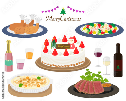 クリスマスパーティーの食べ物