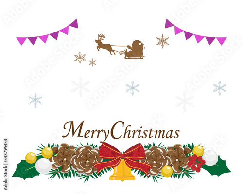 クリスマスのタイトル背景フレーム