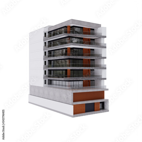 Building apartment isolated