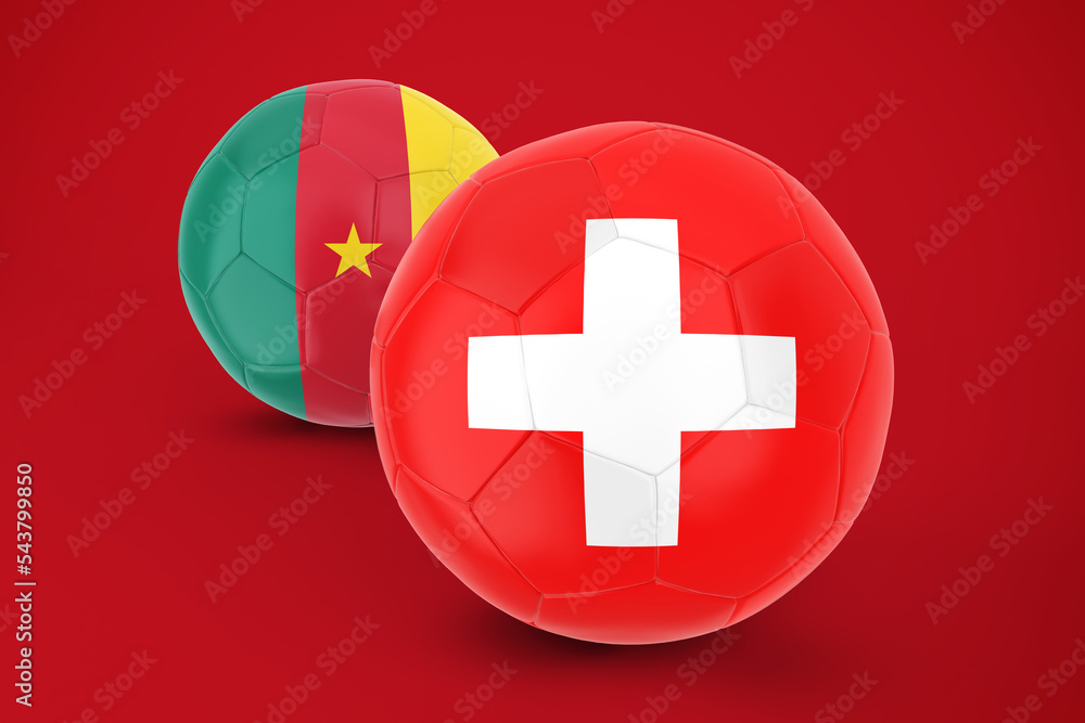 Fototapeta premium Switzerland VS Cameroon 