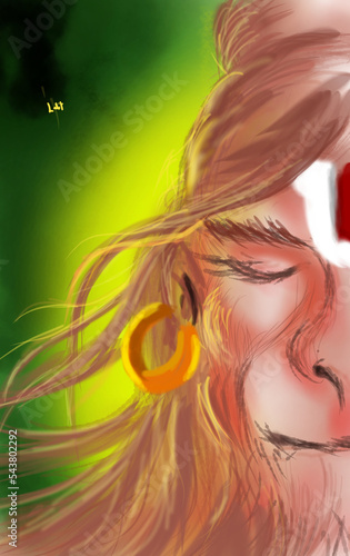 Schilderij op canvas Lord Hanuman....the meditation