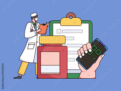 Doctor epidemic prevention and anti epidemic flat vector concept operation illustration
