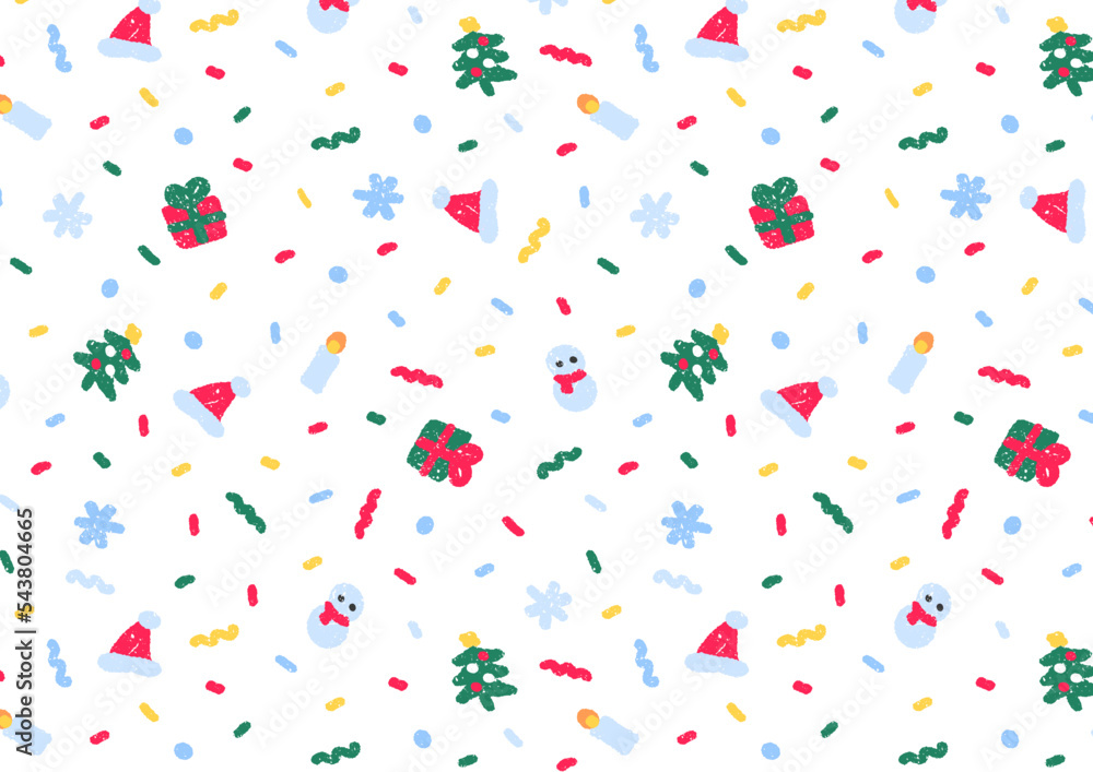手描きの幾何学パターン クリスマス