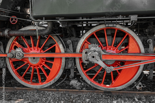 detail of a Czech steam locomotive