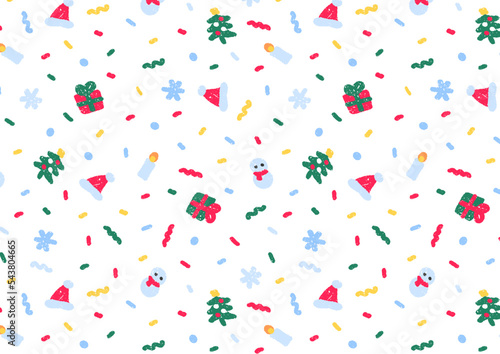 手描きの幾何学パターン クリスマス