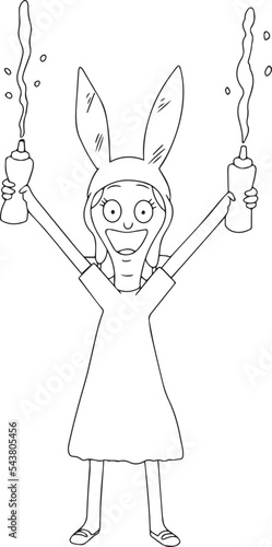 Coloring book. Cartoon Bob's burgers