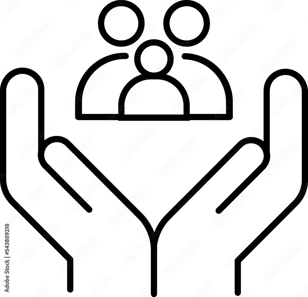 Parents with child silhouette outline sign Parents with child silhouette outline sign