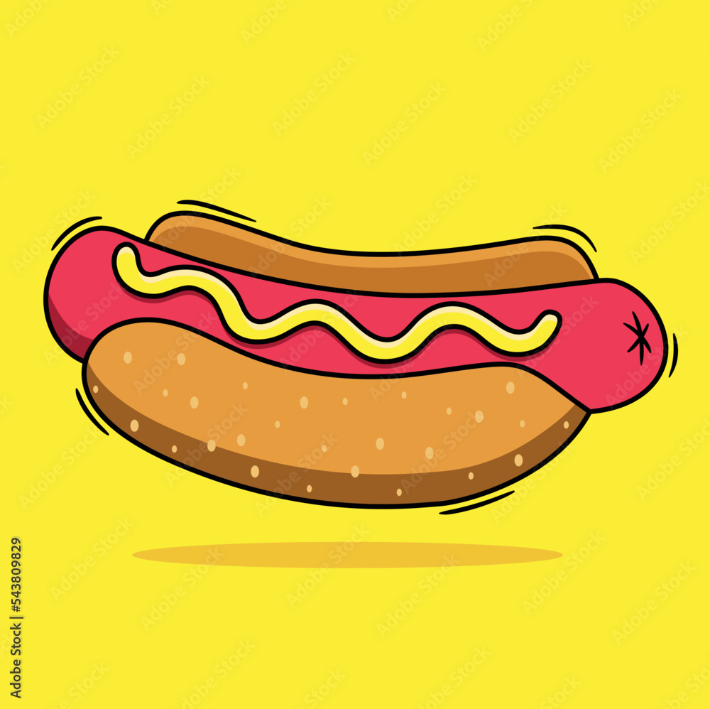 Illustration of Sausage - Hot Dog Vector - Sandwich Drawing Illustration of Sausage - Hot Dog Vector - Sandwich Drawing