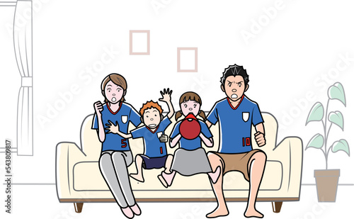 サッカーを応援するサポーター