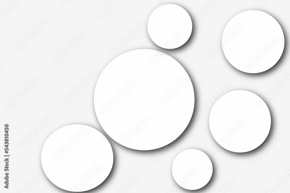 White modern neomorphism circle abstract background.