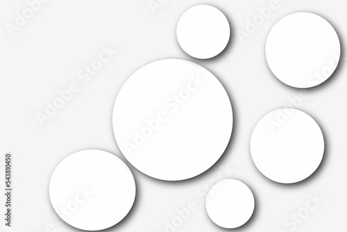 White modern neomorphism circle abstract background.