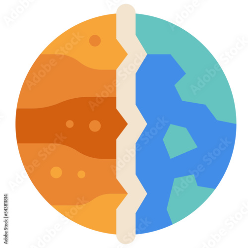 terraforming flat icon photo