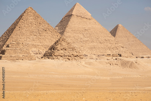 Pyramids of Giza Plato in Cairo, Egypt