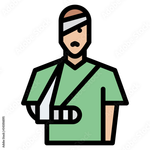 wounded insurance protection icon