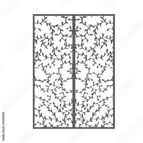 Gate fold laser cut Ornamental wedding invitation card template. Design for laser cut or die cut template.