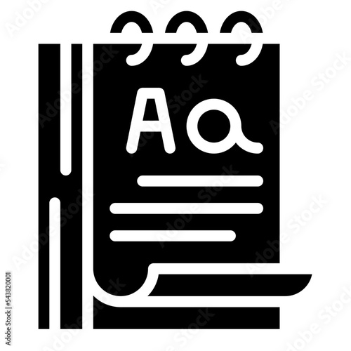 vocabulary language learning icon