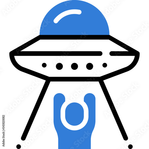 abduction flat line icon