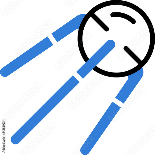 sputnik flat line icon