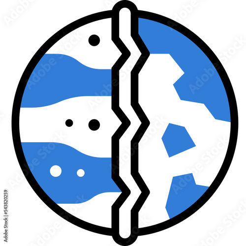 terraforming flat line icon