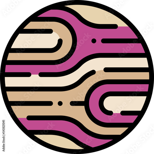 pluto filled outline icon
