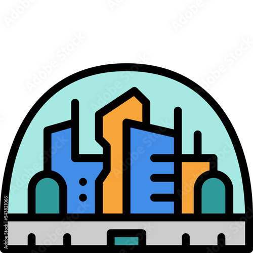 space colonization filled outline icon