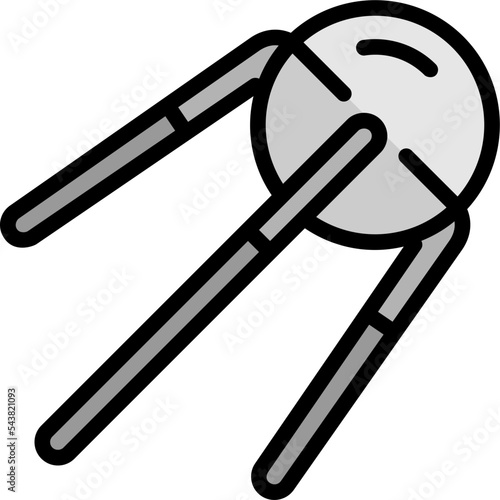 sputnik filled outline icon
