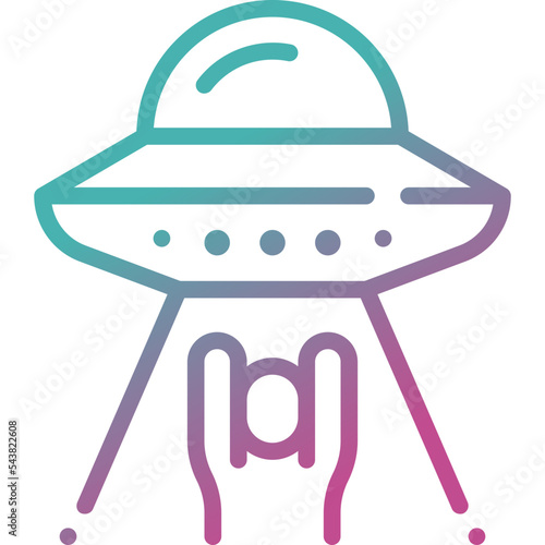 abduction gradient line icon