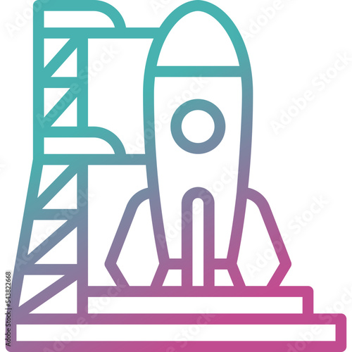 launch pad gradient line icon