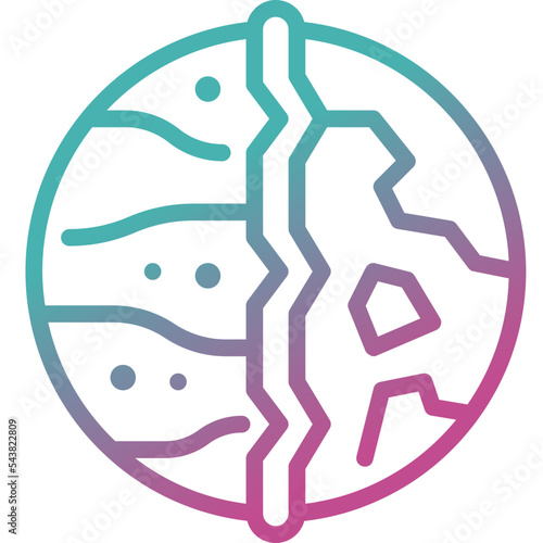 terraforming gradient line icon