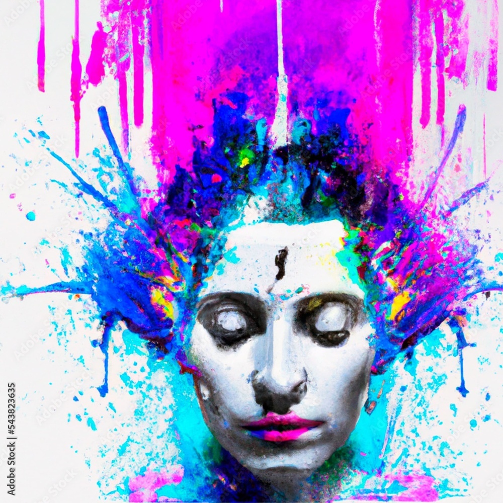 abstract colorful illustration, graphic design concept color art