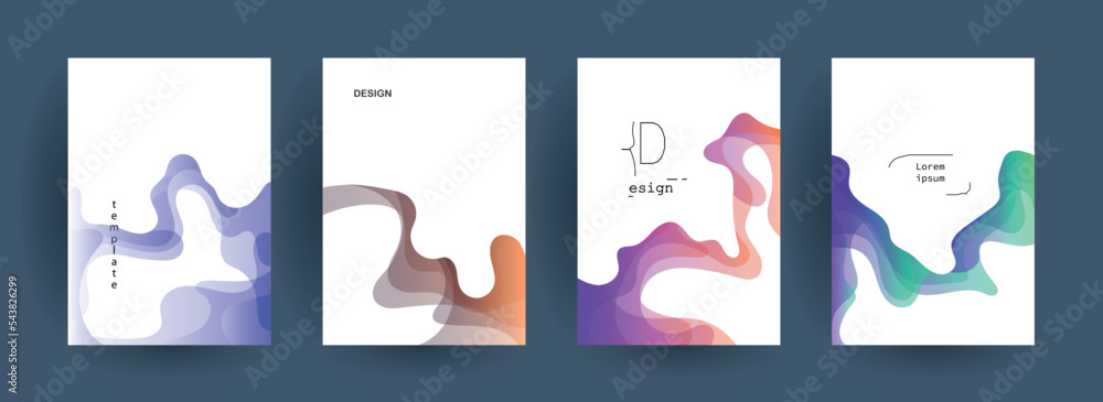 Abstract gradient vector background for business brochure cover design	