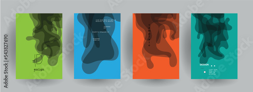 Abstract gradient vector background for business brochure cover design	
