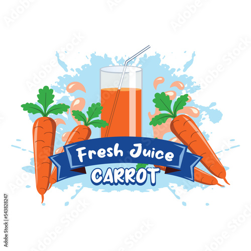 fresh wortel juice illustration, a simple vector design photo
