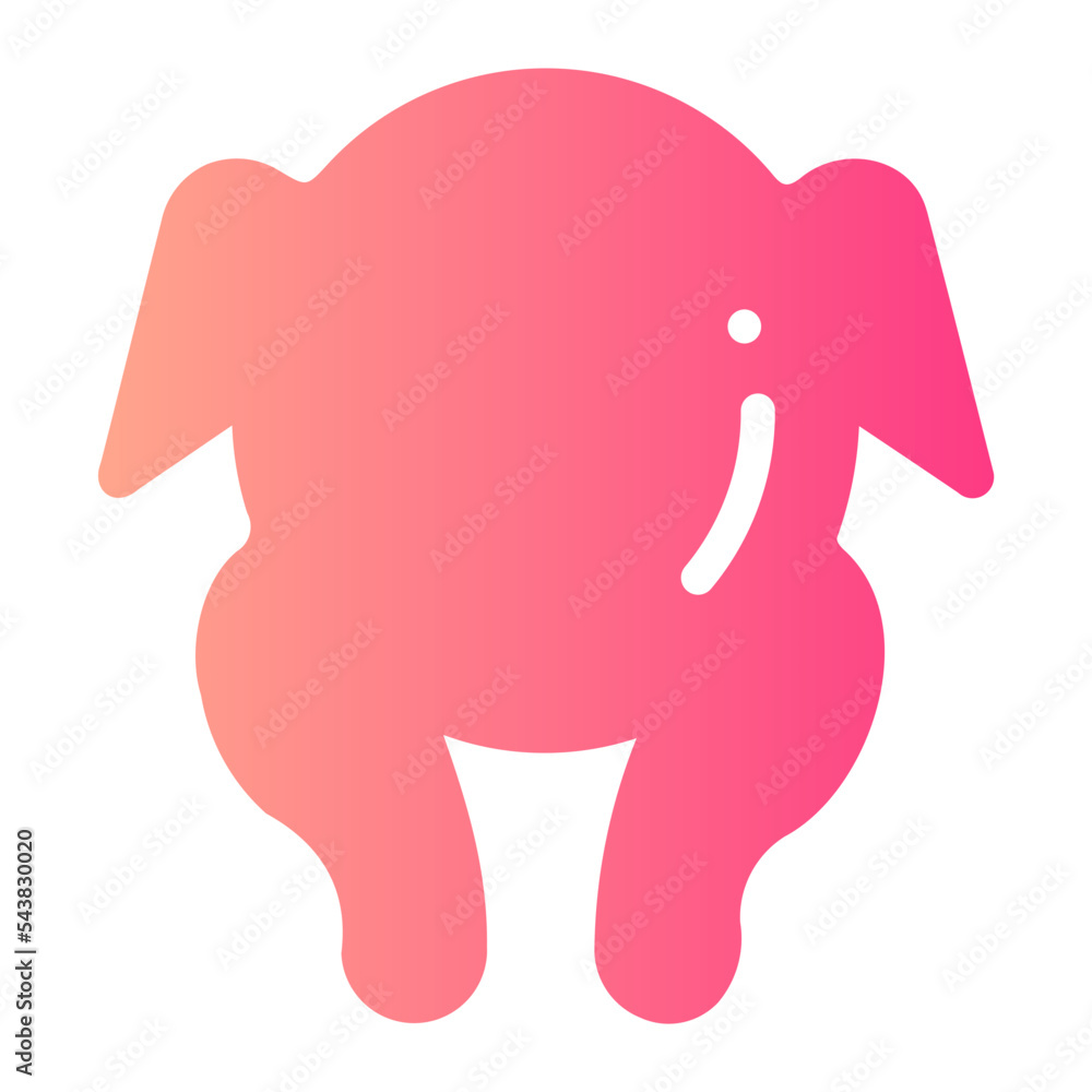 chicken gradient icon chicken gradient icon