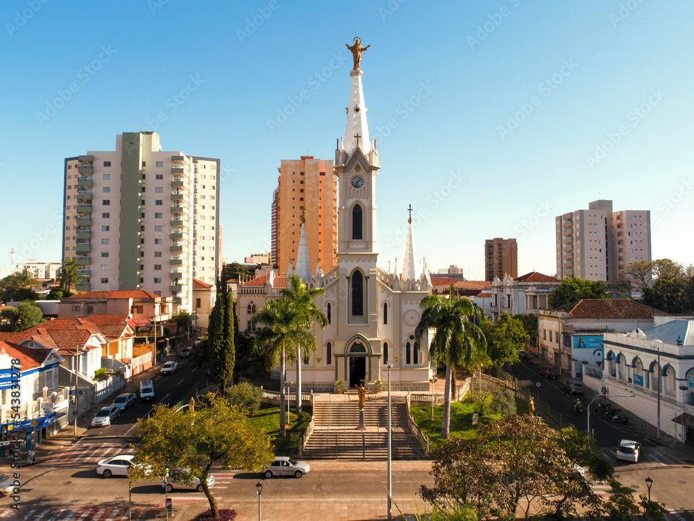 Uberaba, Minas Gerais, Brazil, June 22, 2022 -Metropolitan Cathedral of Uberaba
, in this year the city was considered due to its great importance in historical finds and archaeological sites