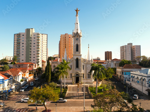Uberaba, Minas Gerais, Brazil, June 22, 2022 -Metropolitan Cathedral of Uberaba
, in this year the city was considered due to its great importance in historical finds and archaeological sites