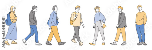 人物おしゃれイラスト素材	