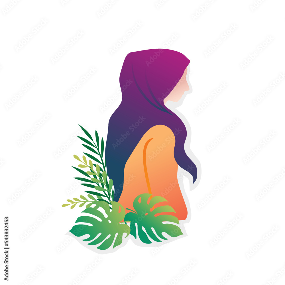 Woman muslim design vector and illustration Woman muslim design vector and illustration