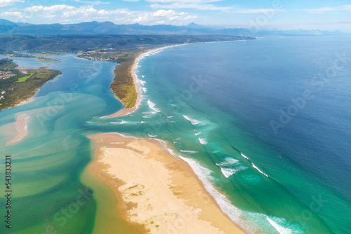 Aerial view of Plettenberg Bay, Western Cape, South Africa