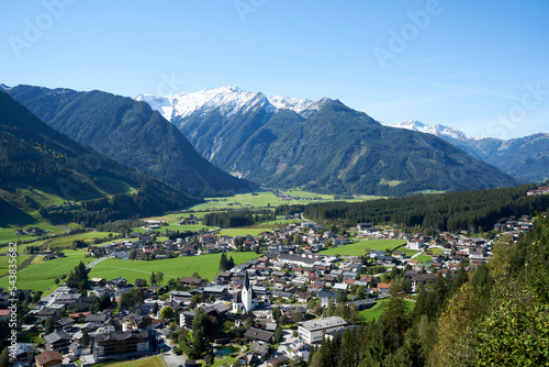 Panorama in den Alpen von Österreich Hohe Tauern - Bramberg am Wildkogel