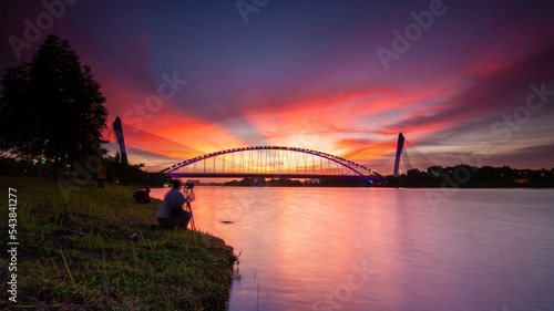 Photography Sunset over Putrajaya Lakeside.