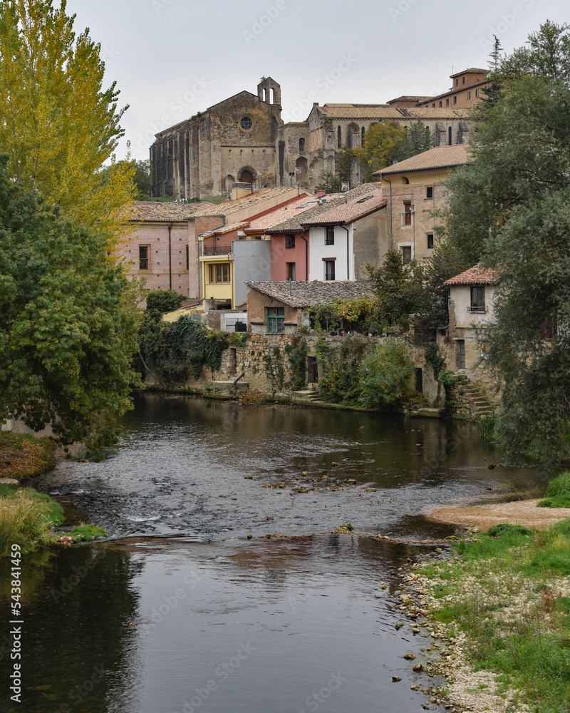 Estella, Spain - 30 Oct, 2022: The picturesque medieval town of Estella, Navarre, in northern Spain
