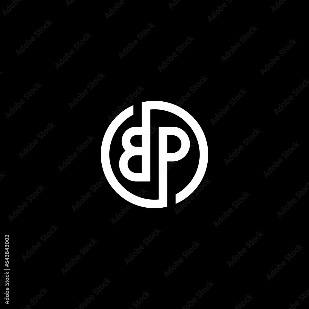 BP CIRCLE initial monogram vector icon illustration BP CIRCLE initial monogram vector icon illustration