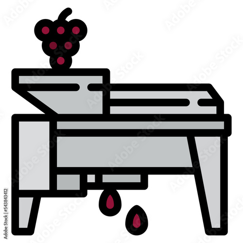 crushing winery wine making icon