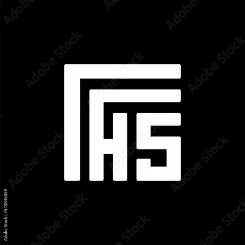 FHS letter monogram logo design vector
 photo