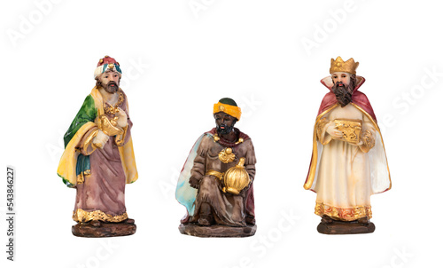 The Christmas magic. Ceramic figure of the wise men