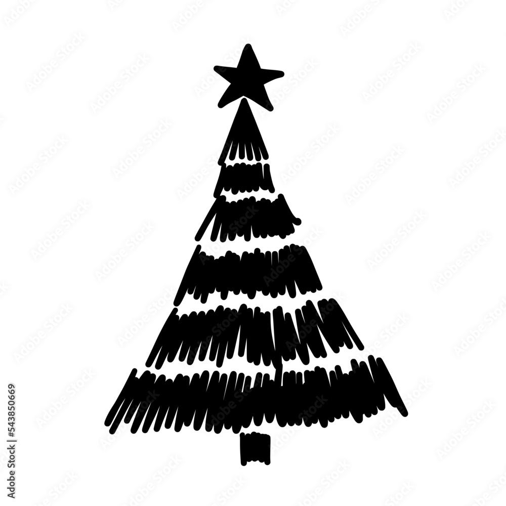 Fototapeta premium christmas tree set