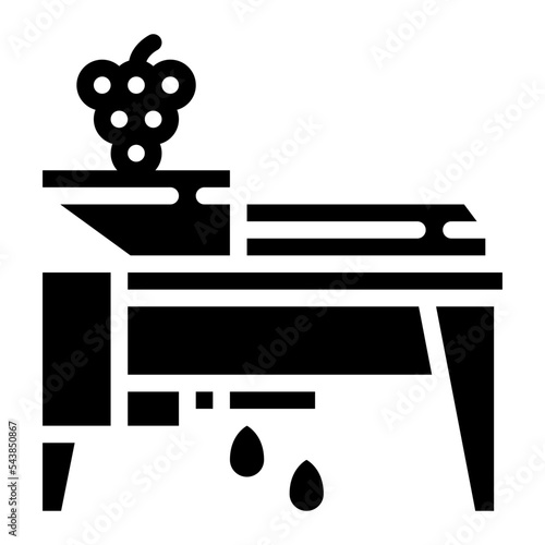 crushing winery wine making icon